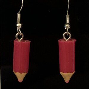 Pencil Earring, Teacher Appreciation Gift, Educator Earring, School Earring, Art